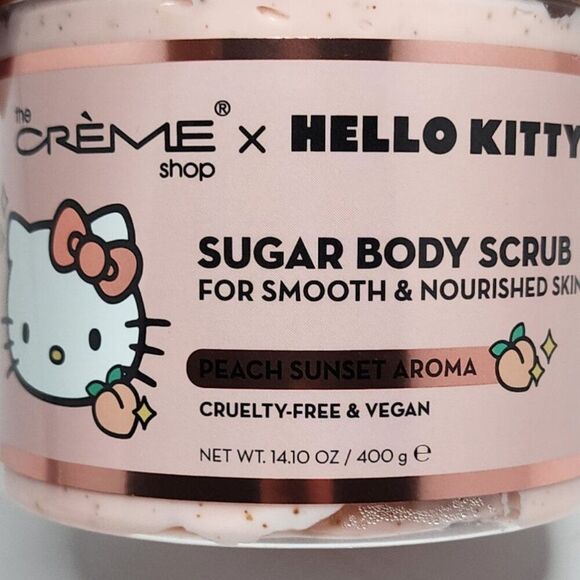 Hello Kitty Peach Sunset | Sugar Body Scrub 14.1 oz | NEW | Vegan, Creme, Sanrio - Picture 4 of 4